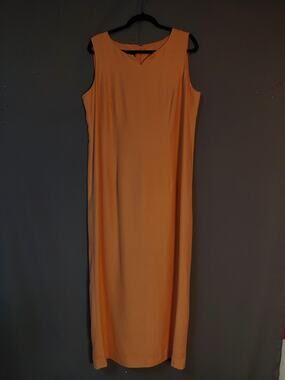 SPENSER JEREMY WOMAN Spenser Silk Sleeveless Dress Peach Solid Size 14
